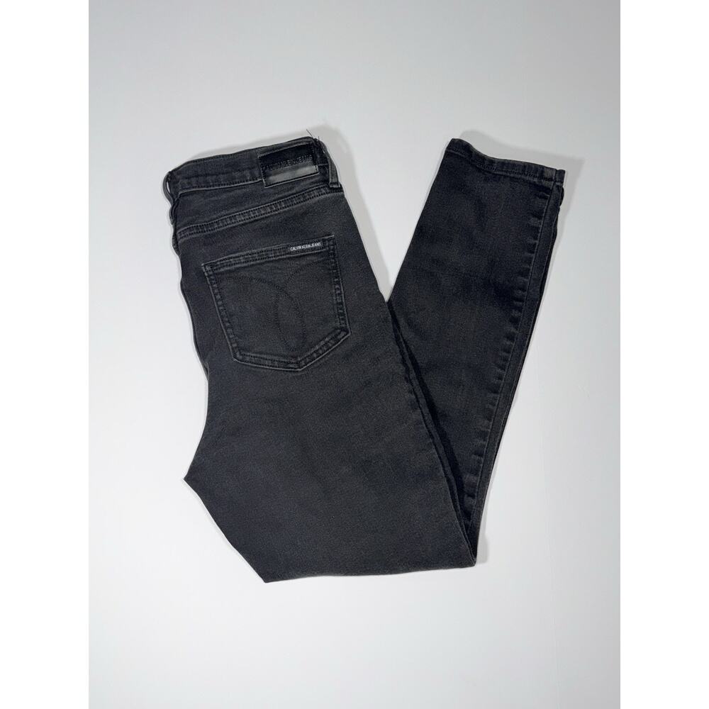 Calvin Klein Jeans Women's Size 29 Black Repreve Mid Rise Skinny Comfort Casual